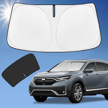 for Honda CR-V CRV 2017-2022 Sun Shade Sunshade Windshield Cover, 4-Layer Front Window Shade Custom Fit CRV Sun Visor 240T Foldable Shade Cooler Car Accessories (Not for 2022 Sport)