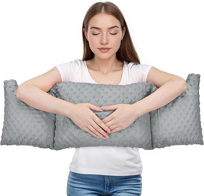 Post-Surgery Mastectomy Heart Chest Pillow with Pockets, Grey Comfort