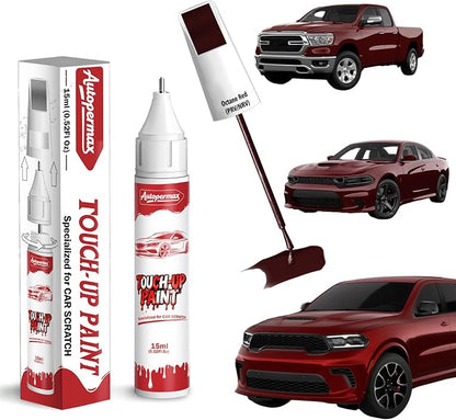 Octane Red(PRV/NRV) Car Touch Up Paint for Dodge, Color Accurate Two-In-One Car Paint Scratch Repair Pen, Professional Scratch Remover for Vehicles Chips and Nicks Scuff