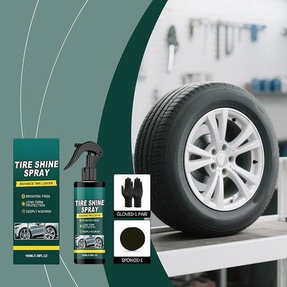 Wheel Shine for Car Tires | Long Lasting 100ml Maintenance Tool - Auto Tire Shine Cleaner - for Sedan Truck RV Motorcycle Scooter ATV, Detailing Shop Home Garage
