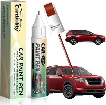 NBL Scarlet Ember Touch Up Paint for Nissan, Color Accurate Car Paint Scratch Repair Pen, Quick & Easy Fix Automotive Chips and Nicks