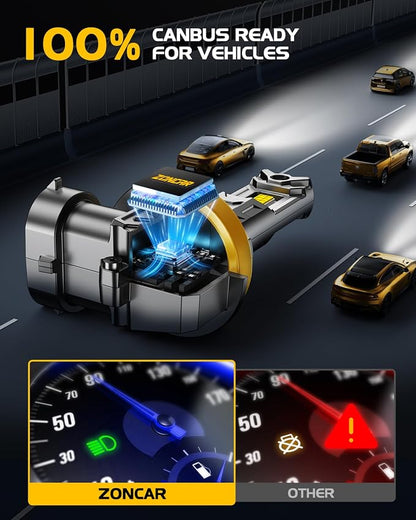 H11 LED Bulb, 60000LM 6500K Cool White, IP68 1:1 Size to H8 Stock Bulbs Plug N Play, 60000hrs Lifespan Headlight Bulbs, Pack of 2