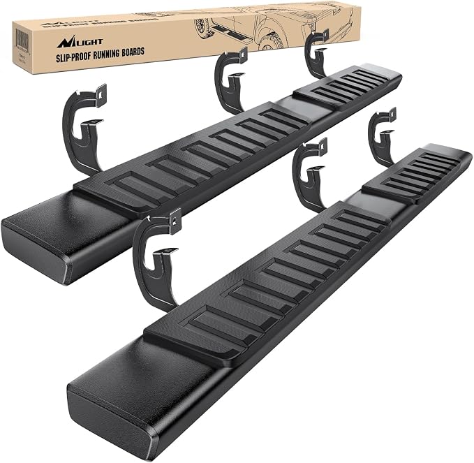 Nilight Running Boards for Ford F-150 2004-2014 Extended Super Cab 6 Inch Side Step Nerf Bars Stainless Steel Black