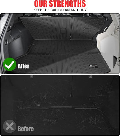 Floor Mats for 2025 Chevrolet Equinox EV Trunk Mat with Backrest Mat All Weather TPE Rubber Cargo Liner Back Seat Cover 3rd Row for 2025 Chevy Equinox EV Accessories