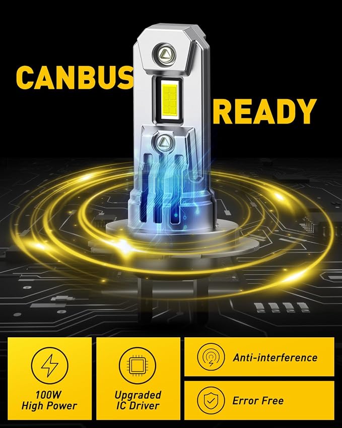 AUXITO H7 LED Bulb h7ll Bulbs, 900% Brighter Ultra-Bright, Plug N Play, Long Lifespan, No Flicker, 99% Compatibility, 2PCS