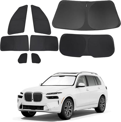 TINGLU Window Shades for BMW X7 3.0L xDrive40i 2021-2026 Accessories Car Side Full Windows Rear Triangular Windshield Sun Shade Sun UV Rays & Privacy Protection for Camping 8PCS