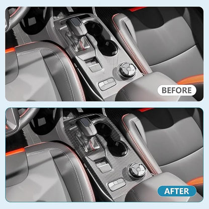 Central Control Gear Shift Panel Trim Cover Compatible with Ford Ranger Raptor 2024 2025, with Center Console Side Armrest Trim, Window Lift Switch Panel Cover