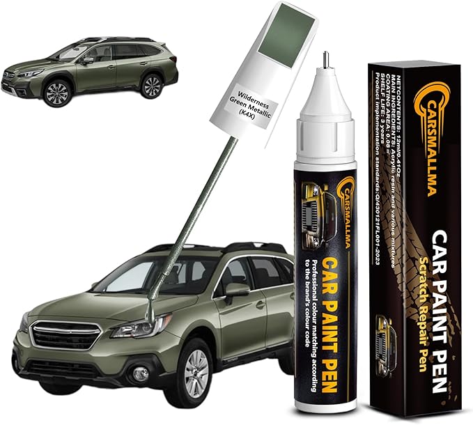 K4X Wilderness Green Metallic Car Touch Up Paint for Subaru, Color Accurate Car Paint Scratch Repair Pen Kit Quick & Easy Fix Vehicle Chips and Automotive Nicks Scuff