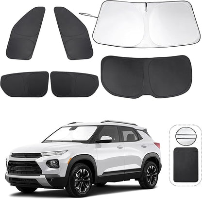 TINGLU Window Shades for Chevrolet Trailblazer 2021-2025 2026 Accessories Car Side Full Windows Rear Windshield Sun Shade Sun UV Rays & Privacy Protection for Camping,Napping 6PCS