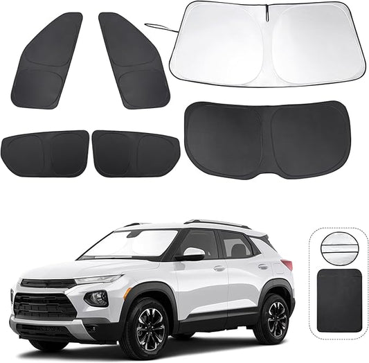 TINGLU Window Shades for Chevrolet Trailblazer 2021-2025 2026 Accessories Car Side Full Windows Rear Windshield Sun Shade Sun UV Rays & Privacy Protection for Camping,Napping 6PCS