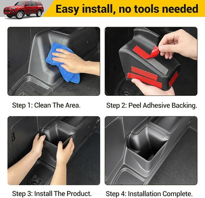 Rear Trunk Organizer for 2010-2024 Toyota 4Runner 5-Seat 2nd Row Accessories, Storage Bin Trunk Side Storage Box Cargo Tray for 10-24 4 Runner(Left Side,Not for 7-Seat)