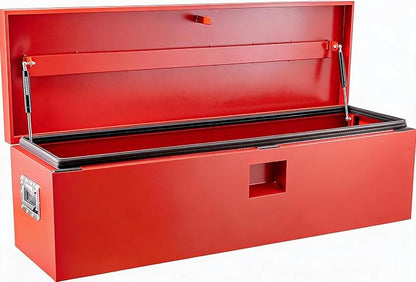 IDEALHOUSE Truck Bed Tool Box and Trailer Tongue Box - 30" Black Steel Storage Chest for Pickup Trucks, RVs, Trailers, Vans, 36"x 15"x 15"