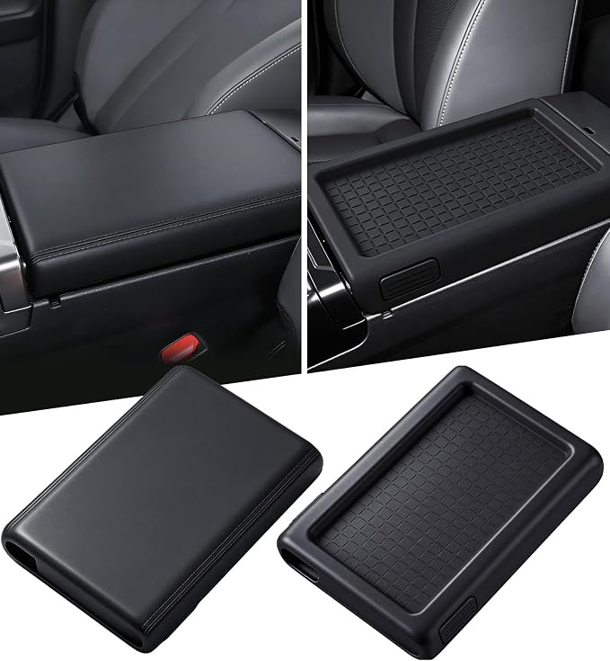 Center Console Cover for Toyota RAV4 2026, Interior Accessories Anti-Slip Center Console Cover Silicone Protective Pad Mat for 2026 RAV 4, Black