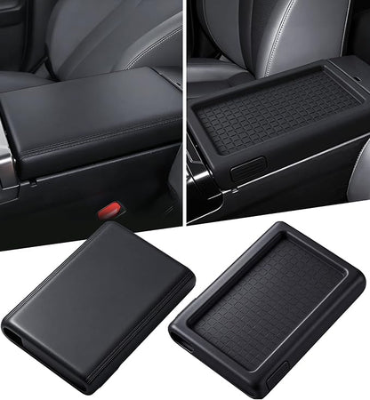 Center Console Cover for Toyota RAV4 2026, Interior Accessories Anti-Slip Center Console Cover Silicone Protective Pad Mat for 2026 RAV 4, Black
