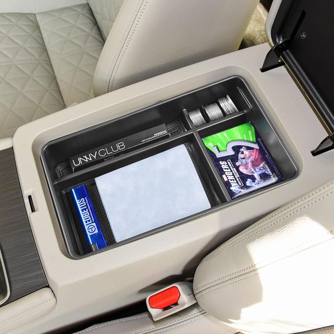 EDBETOS Altima Center Console Organizer Compatible with 2019-2023 2024 2025 2026 Nissan Altima Accessories S/SV/SR/SL/Platinum, ABS Plastic Armrest Box Insert Tray Armrest Storage Box, Black