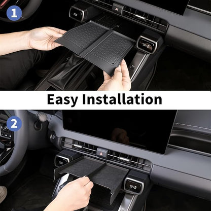 for Toyota RAV4 2026 Wireless Charging Protective Mat & Center Console Storage Protective Mat, Interior Accessories Silicone Anti-Slip Console Cover Pad for RAV4 2026 Accessories -2PC
