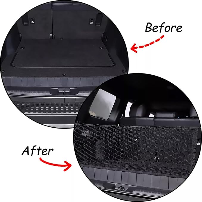 Rear Trunk Envelope Mesh Cargo Net Suitable for 2024 2025 2026 Toyota Land Cruiser 250 1958 Prado Lc250 J250 Rear Trunk Mesh Cargo Storage Net Bag
