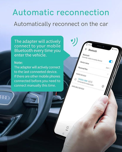 Bluetooth 5.0 Car Adapter for Audi with AMI Interface, Mercedes & Volkswagen with MDI Connector, Bluetooth Receiver with aptX-HD Sound for MMI 3G/3G+ System(Audi Symphony,Audi Concert)