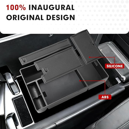 Autorder Center Console Organizer for 2022 2023 2024 2025 2026 Lexus NX NX 250/NX 350/NX 350h 450h+ Accessories Armrest Storage Box Secondary Insert Tray with Anti-Slip Mat