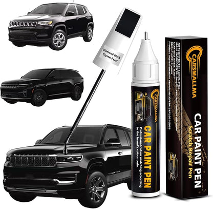 Touch Up Paint for Jeep Diamond Black Crystal Pearl(PXJ/KXJ), Color Exact Match Auto Paint Repair Pen Fix Chips and Nicks Scuff