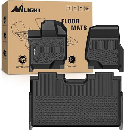 Nilight TPE Floor Mats for Ford F-150 F150 Lightning SuperCrew Cab Bucket Seats 2015 2016 2017 2018 2019 2020 2021 2022 2023 2024 2025 2026 All Weather Custom Fit Heavy Duty Floor Liners