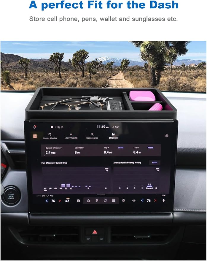 CDEFG Dashboard Storage Tray for 2026 Mazda CX5 12.9" Screen, for 2026+ Mazda CX-5 (S/Select/Preferred/Premium) Accessories Behind-Screen Dash Organizer Storage Box (Not for Premium Plus)