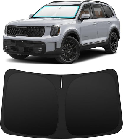 INSAUTO Custom Fit Windshield Sun Shade Accessories for Kia Telluride 2020-2025, Foldable Front Window Sunshade, UV & Heat Reflector, Keeps Interior Cool, Includes Storage Bag