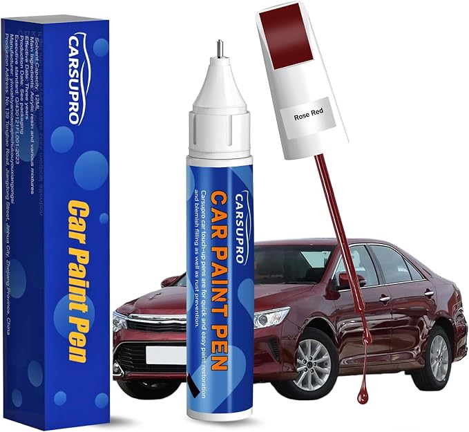 Red Touch Up Paint for Cars,Car Paint Touch Up Pen for Deep Scratches,Car Scratch Repair Pen Auto Scratch Remover for Easy to Use and Fix(Rose Red)