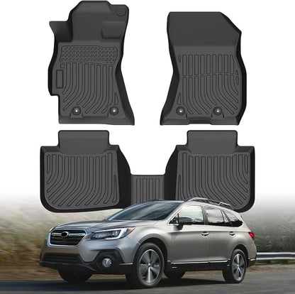 Floor Mats for Subaru Outback/Legacy 2015 2016 2017 2018 2019 All Weather Custom Fit TPE Floor Liners for Outback Waterproof Anti-Slip Car Mats Accessories 1st & 2nd