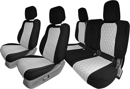 FH Group Custom Fit Car Seat Covers Specifically Made for 2022-2026 Nissan Frontier, Full Set Gray Ultraflex Neoprene Waterproof Automotive Seat Covers for Pickup Truck, Nissan Accessories
