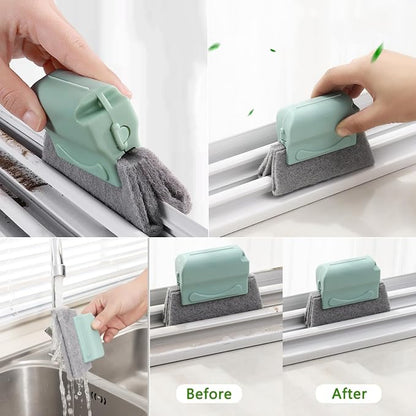 CRAFNEW 14Pcs Window Track Cleaning Tools, Deep Clean Groove Gap cleaning brush Kit for Window/Door Tracks, Sliding Doors, Tile Lines, AC Vents, Keyboards