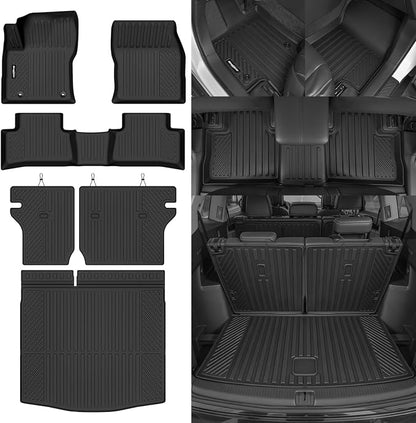 Floor Mats for 2022-2026 Toyota Corolla Cross Hybrid, Trunk Mat and Backrest Mat All Weather TPE Protector for Toyota Corolla Cross Accessories