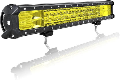Willpower 22 inch 324W LED Light Bar Amber LED Work Light Spot Flood Beam for Vehicle Trucks Tractor 4X4 Boat Off Road Auto Fog Driving Lamp 12V 24V Waterproof IP67