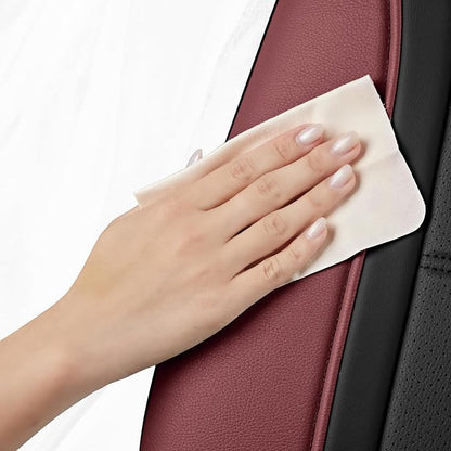 Road Comforts Leather Seat Covers, Breathable Car Seat Covers Front Seat for Men,Airbag Compatible, Automotive Seat Covers Set Universal Fit Most Cars,Vans,Truck,SUV