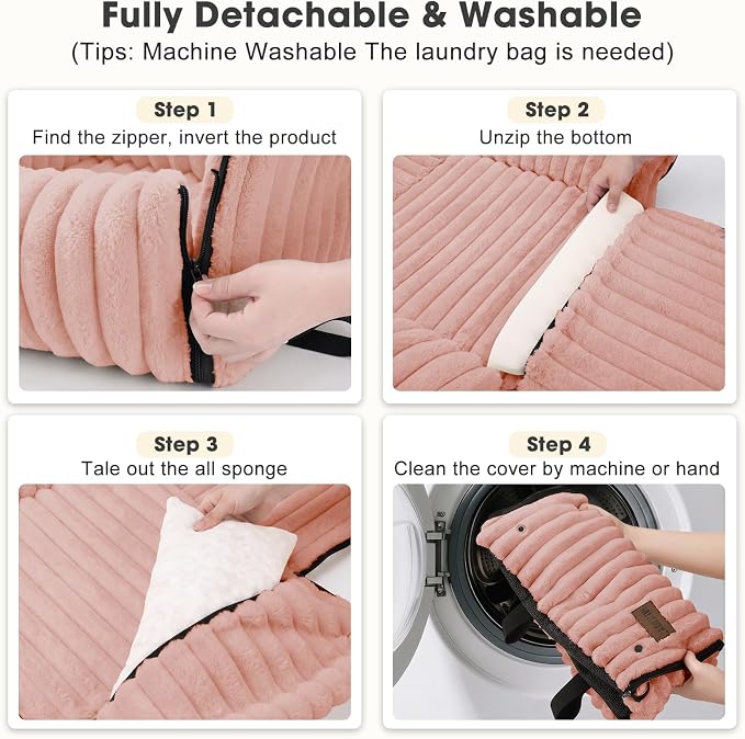 MIXJOY Dog Car Seat for Small/Medium Dogs up to 25 lbs, Multi-Functional Dog Carrier for Car with Detachable Washable Cover, Pet Travel Bed with Clip-On Safety Leash, Pink