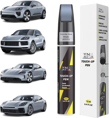 XNA Dolomite Silver Metallic(M7P/F0) for Porsche Touch Up Paint, Car Scratch Remover for Nicks and Chips Repair, 2-In-1 Quick & Easy Fix Car Scratch Repair Kit with Exact Color-Matched