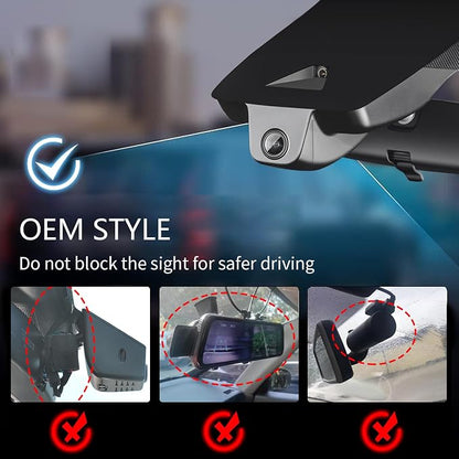 4K Front & 2K Rear 2 Channel HDR Dash Cam, Dual STARVIS 2 IMX678 IMX675, Custom Fit for Toyota Crown 2023-2026 &Crown Signia 2025.2026,XLE Limited Platinum etc, 5GHz WiFi, GPS, 128GB Card