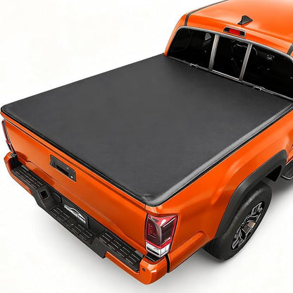 Soft Roll Up Truck Bed Tonneau Cover for 2016-2025 2026 Toyota Tacoma Fits 6FT Bed (73.7") | Only for Models with The Deck Rail System