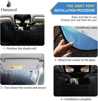 Butterfly Flowers Car Windshield Sun Shade Yellow Pink Floral Blue Foldable UV Ray Sun Visor Protector Sunshade to Keep Your Vehicle Cool (55" x 27.6")