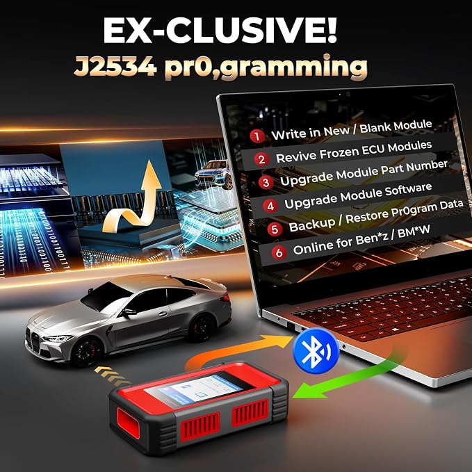 Launch X431 Scanner PRO5 J2534 Pr0gram ECU Coding, Topology, 60+ Services, Bi-Directional All System Scan Tool, CANFD DOIP, 200+ Brands, Guided Functions, 10+ High-end Features, BST360 Included