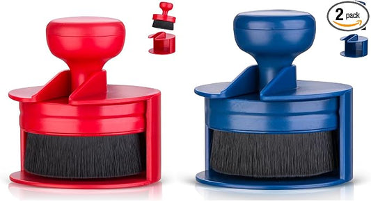 BABYSHEEP Car Tire Shine Applicator,Vegan Tire Shine Brush with Stand for Auto Detailing Cleaning Service,Red+Blue (2pc)
