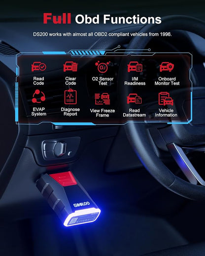 GOOLOO DEEPSCAN OBD2 Scanner Diagnostic Tool, Bluetooth Wireless All System Diagnostics for iOS & Android, Bi-Directional Control, 8+ Hot Reset, Code Reader, Live Data & Performance Test