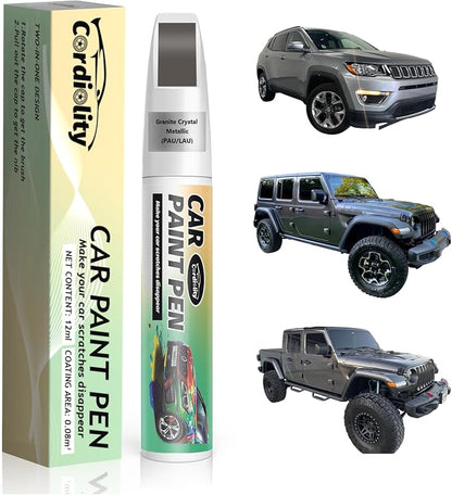 Car Touch Up Paint Granite Crystal Metallic(PAU/LAU) for Jeep, Color Accurate Car Scratch Repair Remover Pen Fix Auto Paint Chips and Nicks