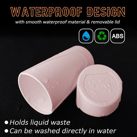 Car Trash Can with Lid-2Pack, Leakproof Garbage Can with 80 Attached Trash Bags, Mini Essential Car Accessories for Interior for Car, Home, Office（Sakura Pink）