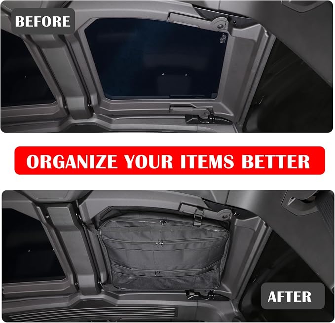 Car Sunroof Organizer Bag Compatible with 2024 2025 2026 Hummer EV Roof Panel Storage Bag Waterproof Foldable Multi-Function Car Rooftop Carrier Sunroof Storage Bags (Rear Top Roof Glass-Right)