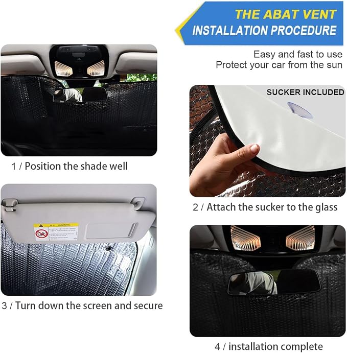Funny Cute Green Frog Windshield Sun Shade for Car Auto SUV Truck Foldable Front Window Sunshade Sun Visor Protector Block UV Rays Reflect Heat, 55" x 28"