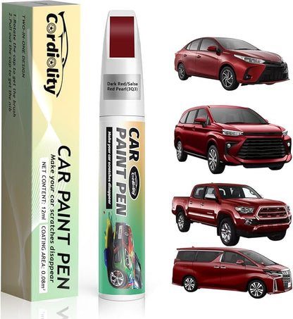 Dark Red/Salsa Red Pearl(3Q3) Touch Up Paint Pen for Toyota,Car Paint Scratch Repair Pen Quick and Easy Fix Auto Paint Scratch