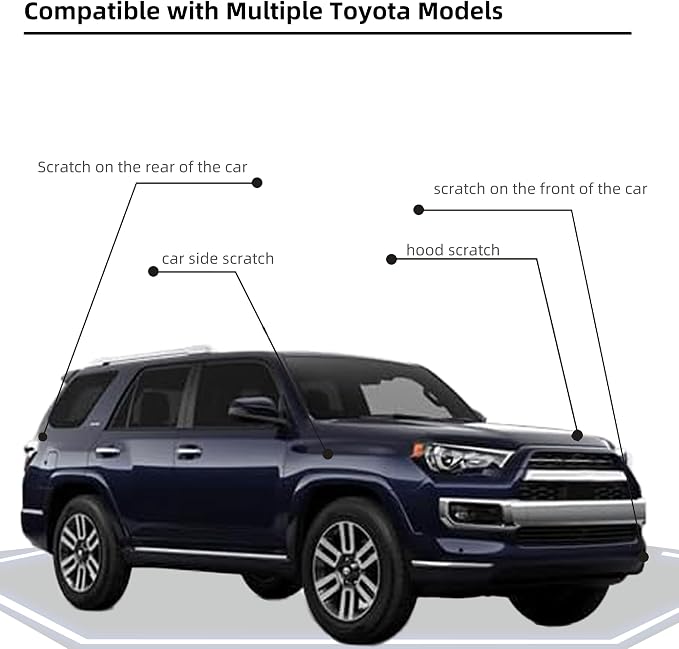 Dark/Nautical Blue Metallic(8S6) Car Paint Touch Up Pen Compatible with Toyota, 2-In-1 Color Accurate Touch Up Car Scratch Repair Paint Exact Match Toyota Series Automotive Scratch Remover for Nicks&Chips Repair