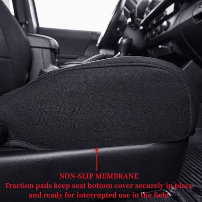 coverdream Custom Fit Front Seat Covers for Toyota Tacoma 2016 2017 2018 2019 2020 2021 2022 2023 All Models (Black,Front Row Only)