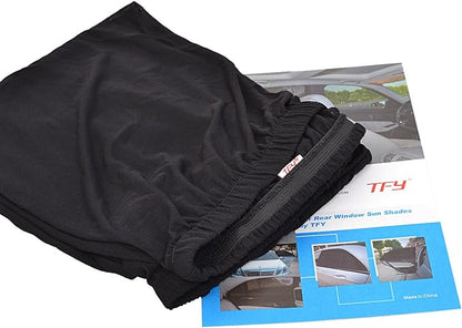 TFY Universal Car Rear Side-Door Square-Window Sunshades - for Vehicles with Side Windows 29.5Inch - 41.5Inch W x 19Inch H (Regular Rectangular Window)